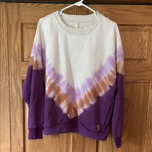 Free people movement tie dye oversized crew size medium
